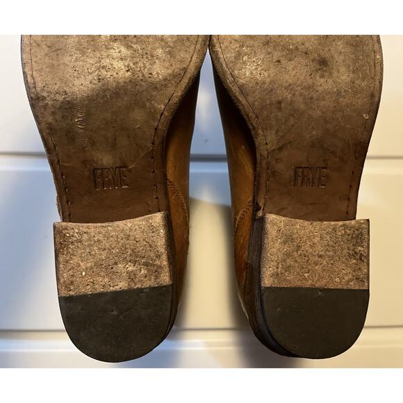 Frye Ankle Boots Carson Chelsea Women’s Size 9M Cognac Western Brown Leather - Picture 11 of 12